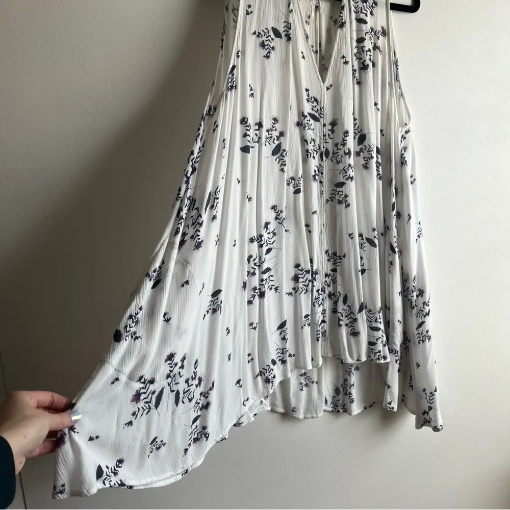 Free People Tree Swing White Floral Tunic Dress Size Medium